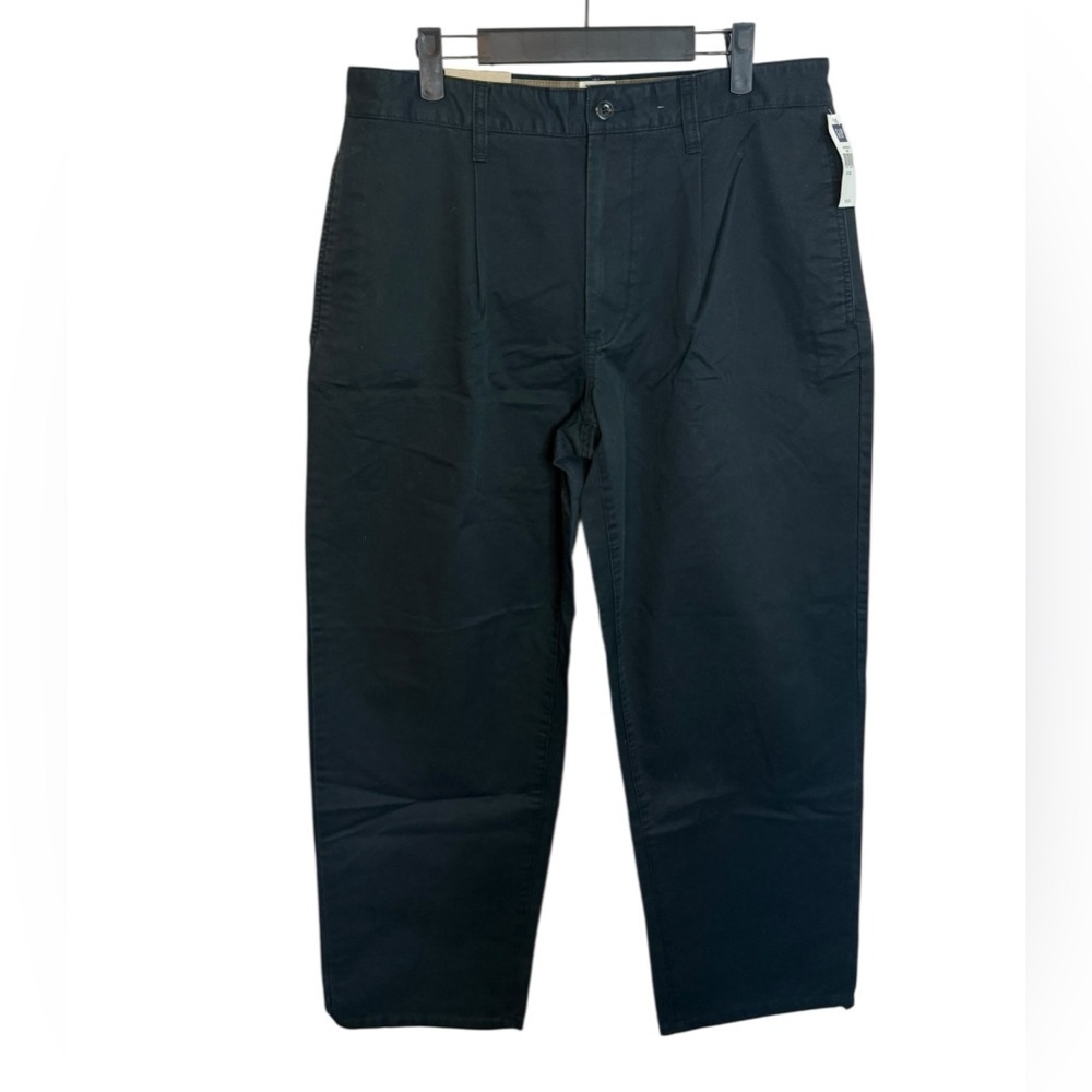 Nwt Gap Hudson Navy Blue Pleated Straight Leg Chino Pants
